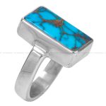 انگشتر فیروزه شجری مردانه کد 12401