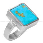 انگشتر فیروزه شجری مردانه کد 12415