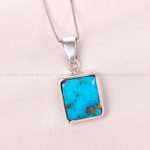 گردنبند فیروزه زنانه کد 12422