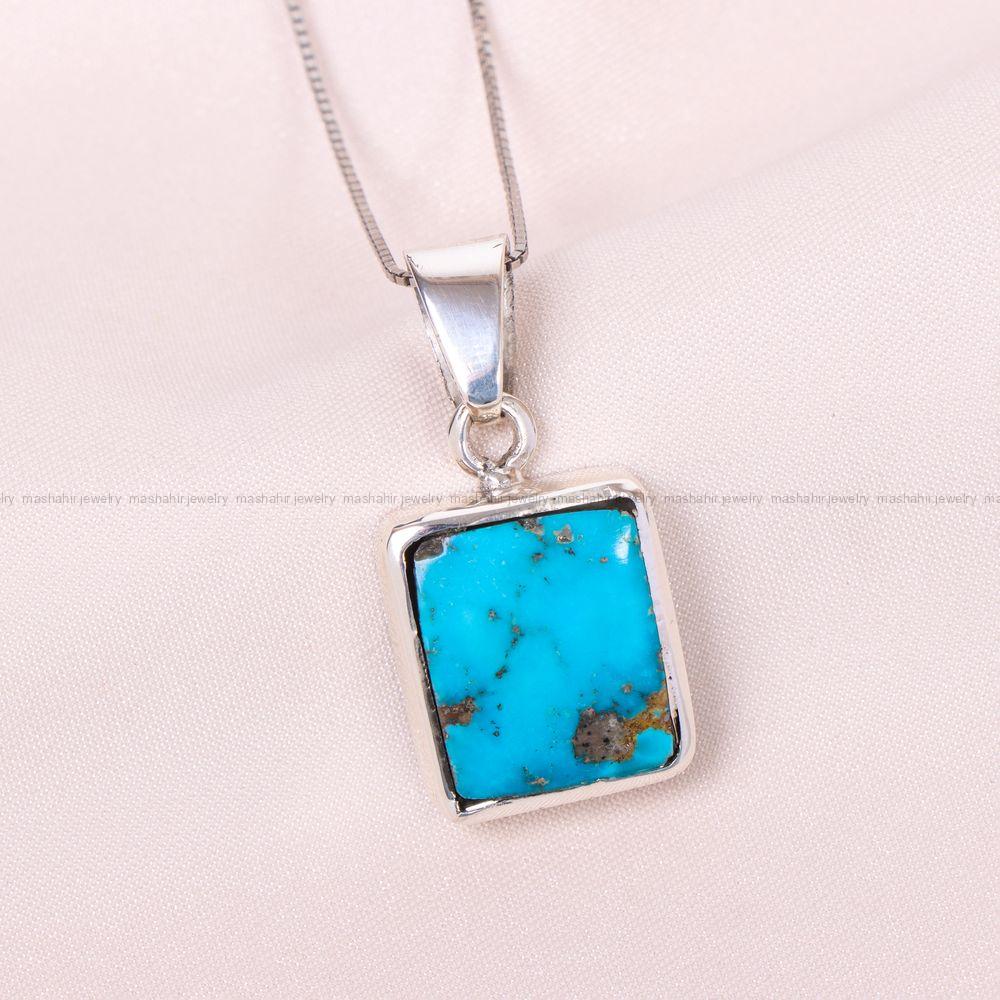 گردنبند فیروزه زنانه کد 12422