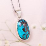 گردنبند فیروزه زنانه کد 12430