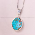 گردنبند فیروزه زنانه کد 12431