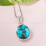 گردنبند فیروزه زنانه کد 12432