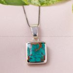 گردنبند فیروزه زنانه کد 12433