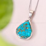 گردنبند فیروزه زنانه کد 12437