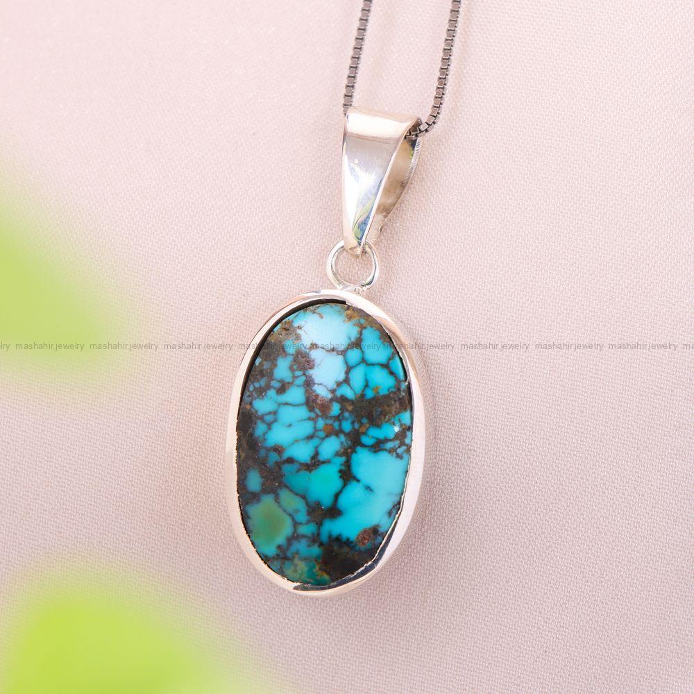 گردنبند فیروزه زنانه کد 12439