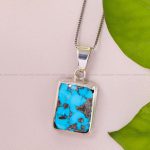 گردنبند فیروزه زنانه کد 12445