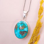 گردنبند فیروزه زنانه کد 12448