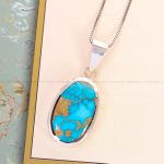 گردنبند فیروزه زنانه کد 12455