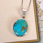 گردنبند فیروزه زنانه کد 12458