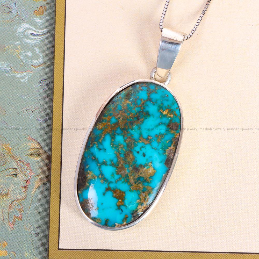 گردنبند فیروزه زنانه کد 12461