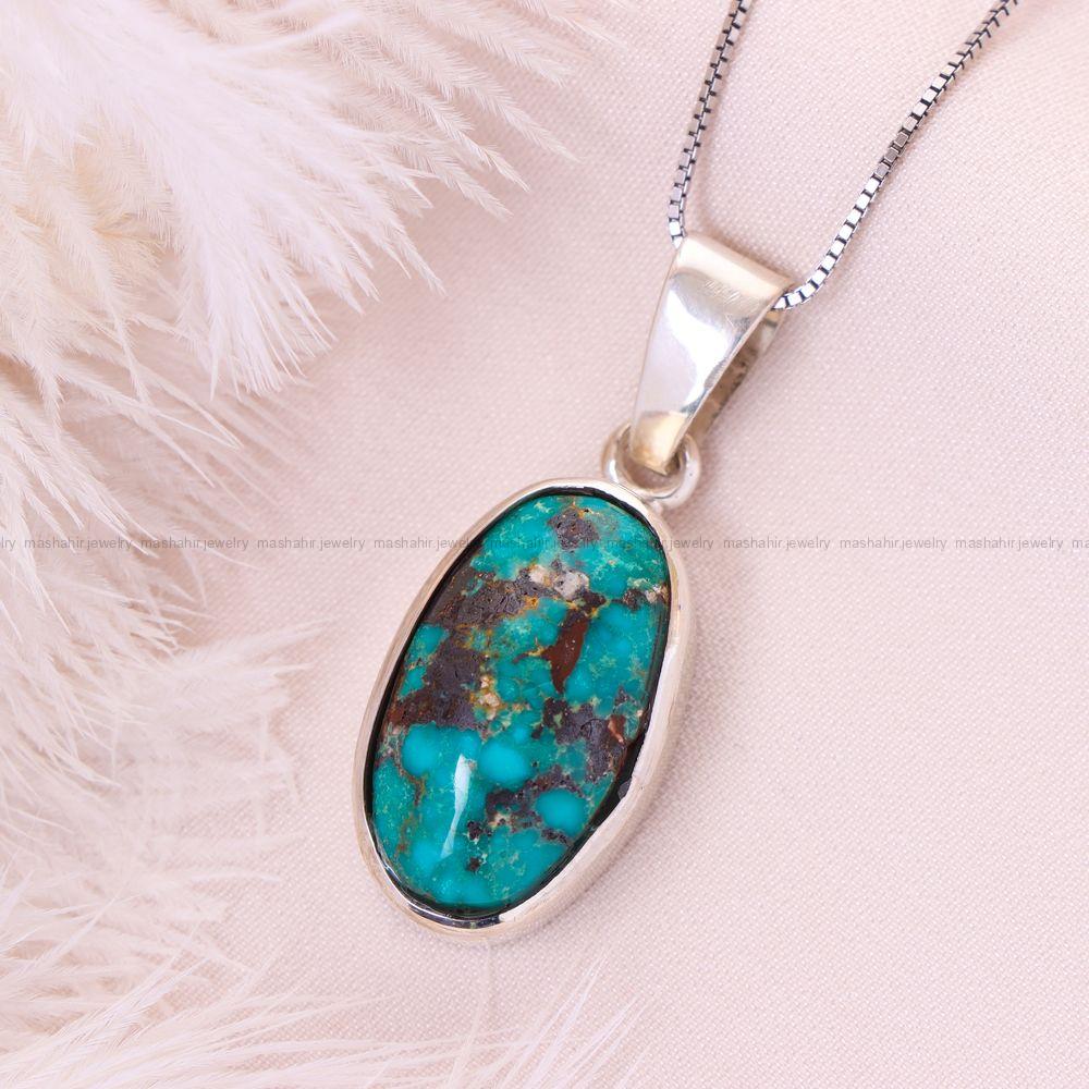 گردنبند فیروزه زنانه کد 12466