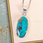 گردنبند فیروزه زنانه کد 12467