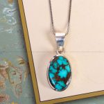 گردنبند فیروزه زنانه کد 12468