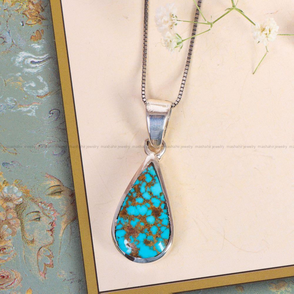 گردنبند فیروزه زنانه کد 12473