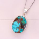 گردنبند فیروزه زنانه کد 12484