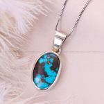 گردنبند فیروزه زنانه کد 12489