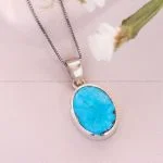 گردنبند فیروزه زنانه کد 12497