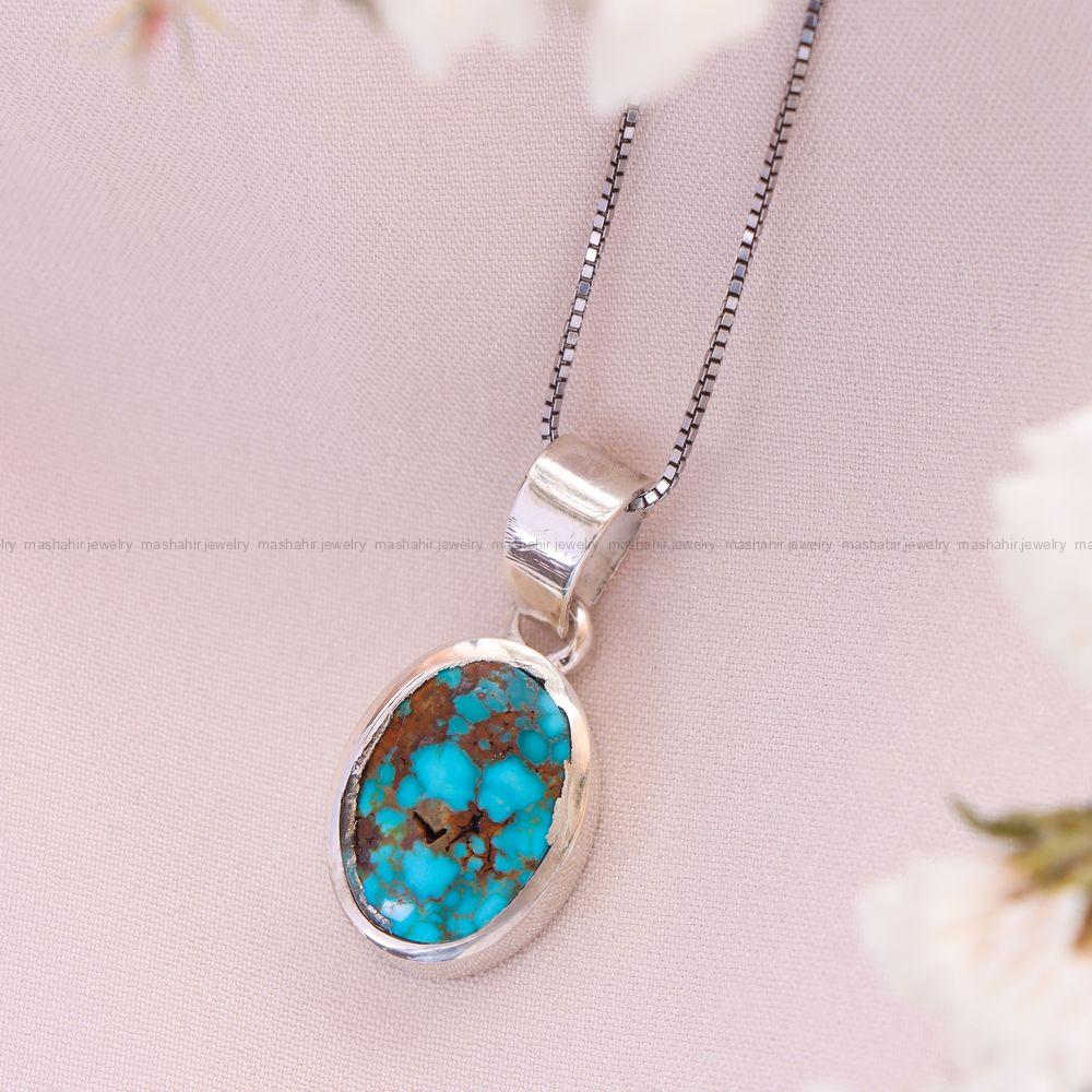 گردنبند فیروزه زنانه کد 12500