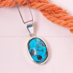 گردنبند فیروزه زنانه کد 12504