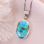 گردنبند فیروزه زنانه کد 12507