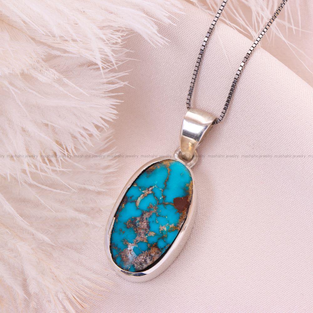 گردنبند فیروزه زنانه کد 12509