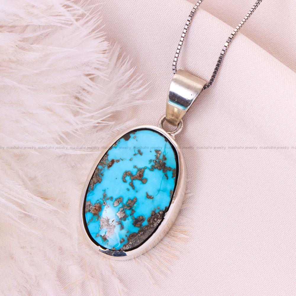 گردنبند فیروزه زنانه کد 12515