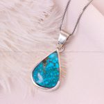 گردنبند فیروزه زنانه کد 12516