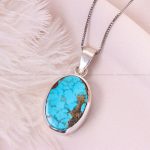 گردنبند فیروزه زنانه کد 12517