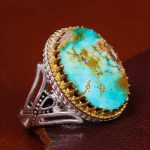 انگشتر فیروزه شجری مردانه کد 12698