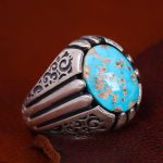 انگشتر فیروزه شجری مردانه کد 12702