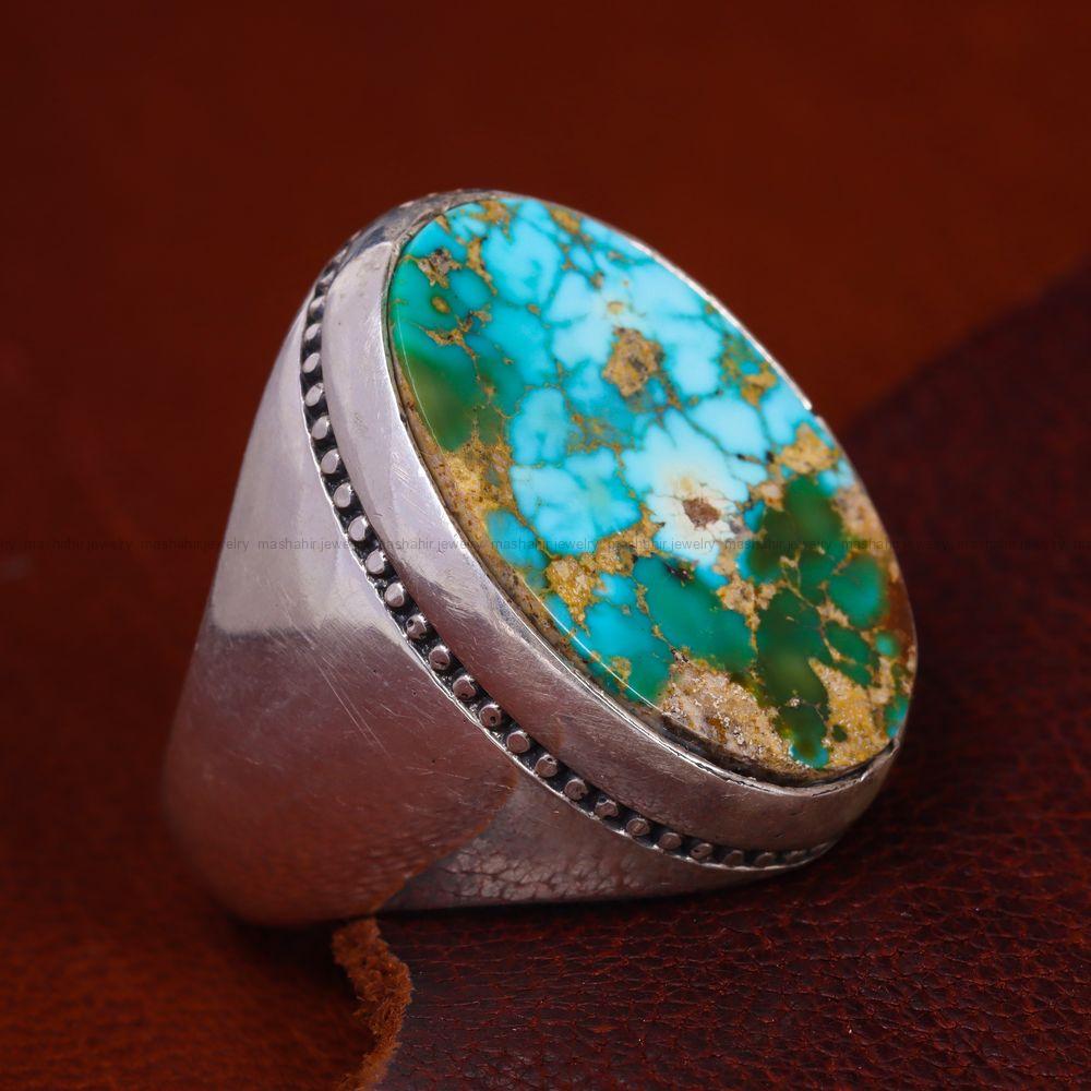انگشتر فیروزه شجری مردانه کد 12706