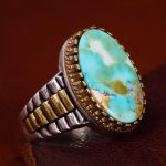 انگشتر فیروزه شجری مردانه کد 12709