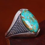 انگشتر فیروزه شجری مردانه کد 12723