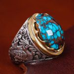 انگشتر فیروزه شجری مردانه کد 12724