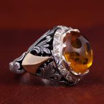 انگشتر سیترین مردانه کد 12730