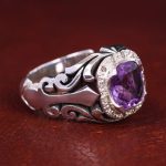 انگشتر آمیتیست مردانه کد 12732