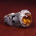 انگشتر سیترین مردانه کد 12736