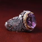 انگشتر آمیتیست مردانه کد 12745