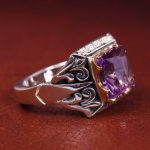 انگشتر آمیتیست مردانه کد 12753