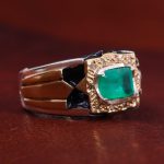 انگشتر زمرد مردانه کد 12754