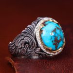 انگشتر فیروزه شجری مردانه کد 12760