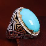 انگشتر فیروزه عجمی مردانه کد 12768