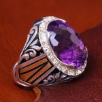 انگشتر آمیتیست مردانه کد 12774