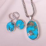 نیم ست فیروزه زنانه کد 12775