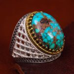 انگشتر فیروزه شجری مردانه کد 12776