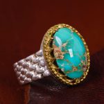 انگشتر فیروزه شجری مردانه کد 12779