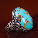 انگشتر فیروزه شجری مردانه کد 12780