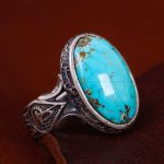 انگشتر فیروزه شجری مردانه کد 12785