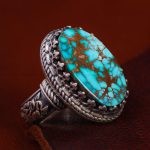 انگشتر فیروزه شجری مردانه کد 12795